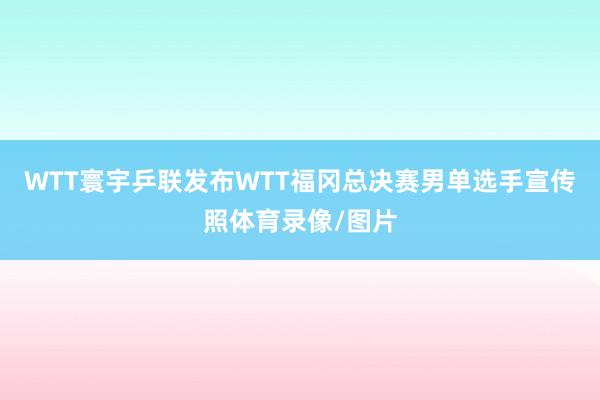 WTT寰宇乒联发布WTT福冈总决赛男单选手宣传照体育录像/图片