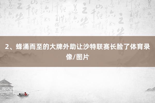 2、蜂涌而至的大牌外助让沙特联赛长脸了体育录像/图片