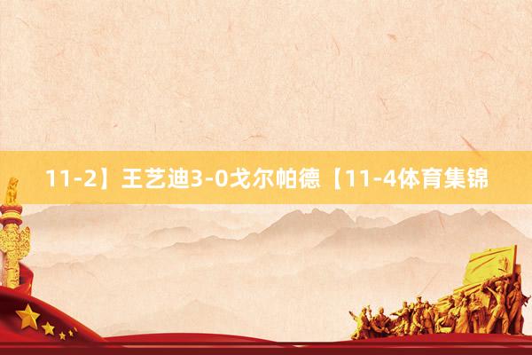 11-2】王艺迪3-0戈尔帕德【11-4体育集锦