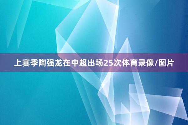 上赛季陶强龙在中超出场25次体育录像/图片
