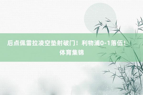 后点佩雷拉凌空垫射破门！利物浦0-1落伍！    体育集锦
