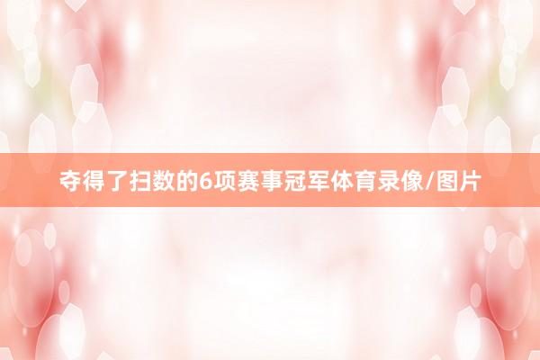 夺得了扫数的6项赛事冠军体育录像/图片