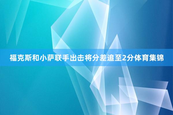 福克斯和小萨联手出击将分差追至2分体育集锦