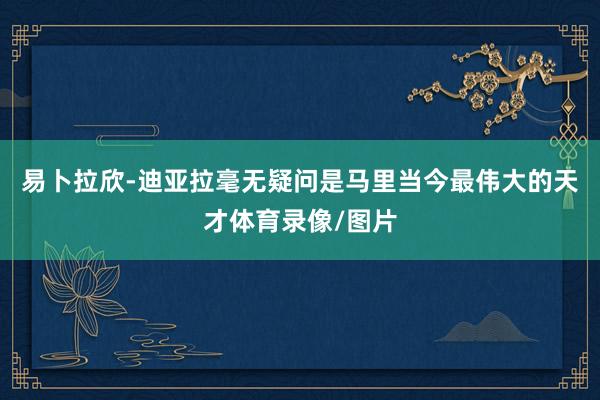 易卜拉欣-迪亚拉毫无疑问是马里当今最伟大的天才体育录像/图片