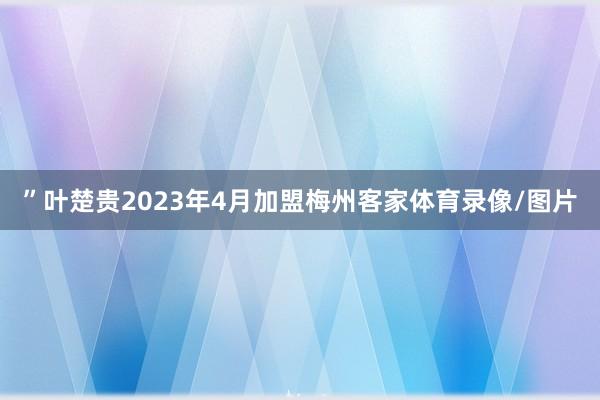 ”叶楚贵2023年4月加盟梅州客家体育录像/图片
