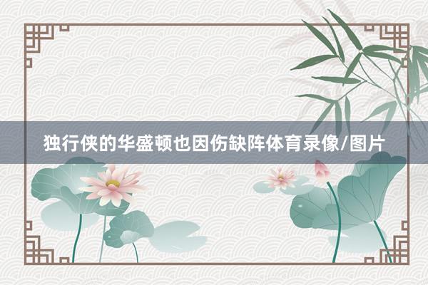 独行侠的华盛顿也因伤缺阵体育录像/图片