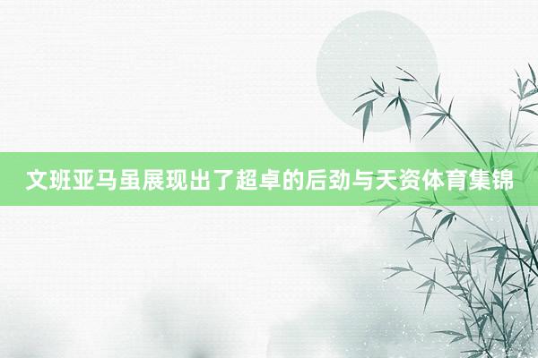 文班亚马虽展现出了超卓的后劲与天资体育集锦