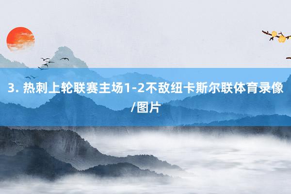 3. 热刺上轮联赛主场1-2不敌纽卡斯尔联体育录像/图片