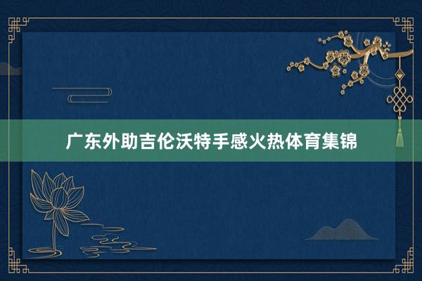 广东外助吉伦沃特手感火热体育集锦