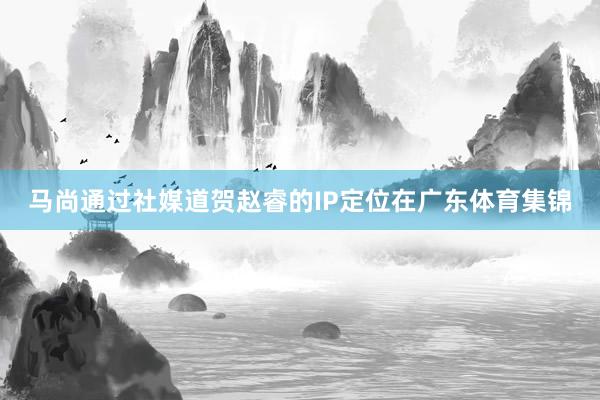马尚通过社媒道贺赵睿的IP定位在广东体育集锦