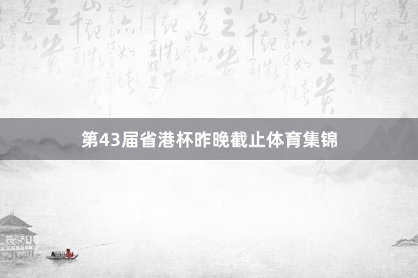 第43届省港杯昨晚截止体育集锦