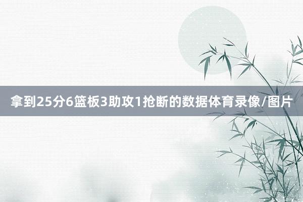 拿到25分6篮板3助攻1抢断的数据体育录像/图片