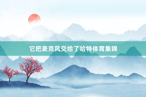它把麦克风交给了哈特体育集锦