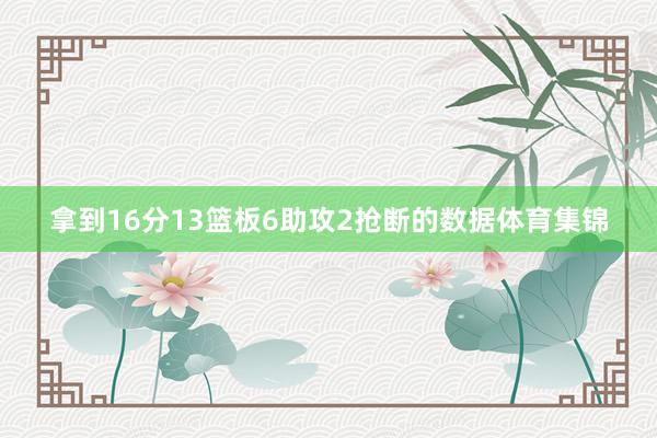 拿到16分13篮板6助攻2抢断的数据体育集锦