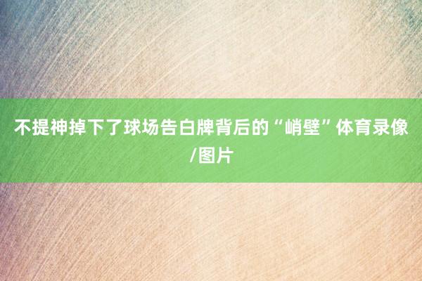 不提神掉下了球场告白牌背后的“峭壁”体育录像/图片