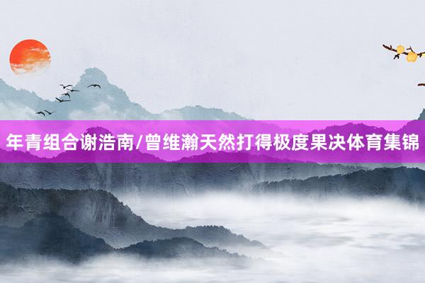 年青组合谢浩南/曾维瀚天然打得极度果决体育集锦