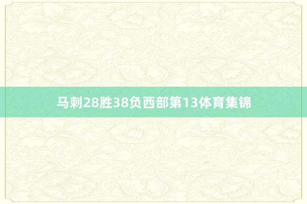 马刺28胜38负西部第13体育集锦