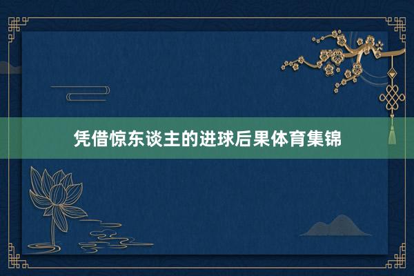 凭借惊东谈主的进球后果体育集锦