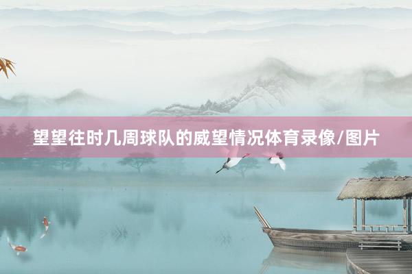 望望往时几周球队的威望情况体育录像/图片